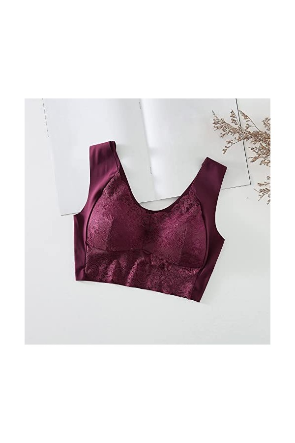 Soutien-gorge en dentelle grande taille pour femme - Soutien-gorge sexy - Grand soutien-gorge tubulaire - Soutien-gorge push-