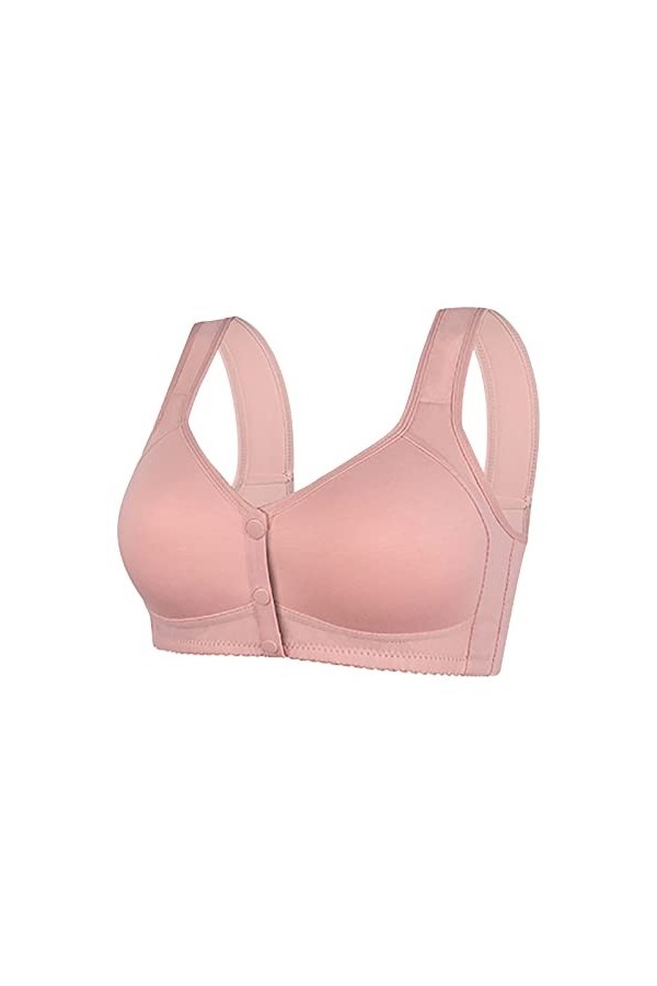 liaddkv Soutien-gorge sans anneau en acier pour femme - Dos en T fermé - Grande taille, b, 50