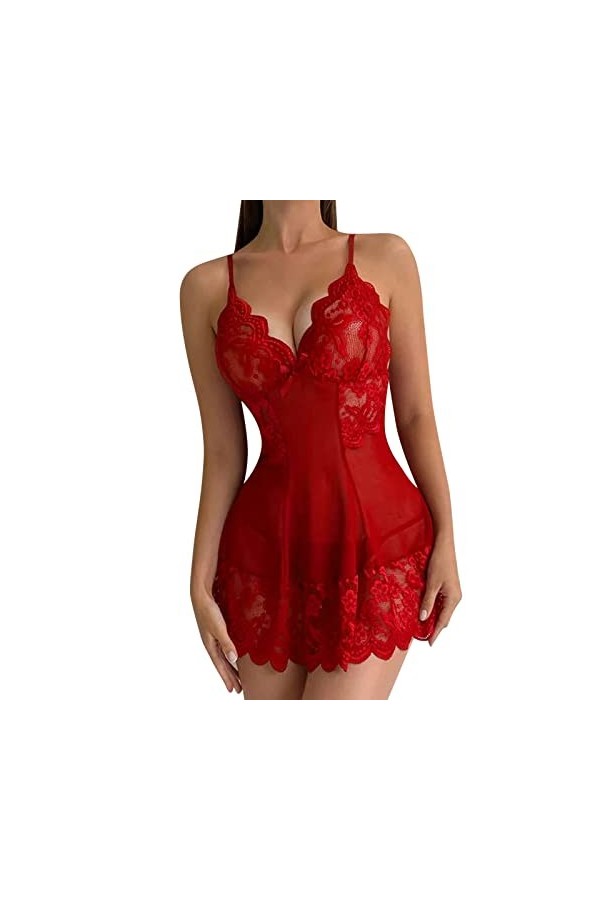 Nuisettes Sexy Femme See Through Erothique Ensemble Erotisme Coquine Mini Robe Slutty Hot Nuit Valentin Body Nuisette Sexy Fo