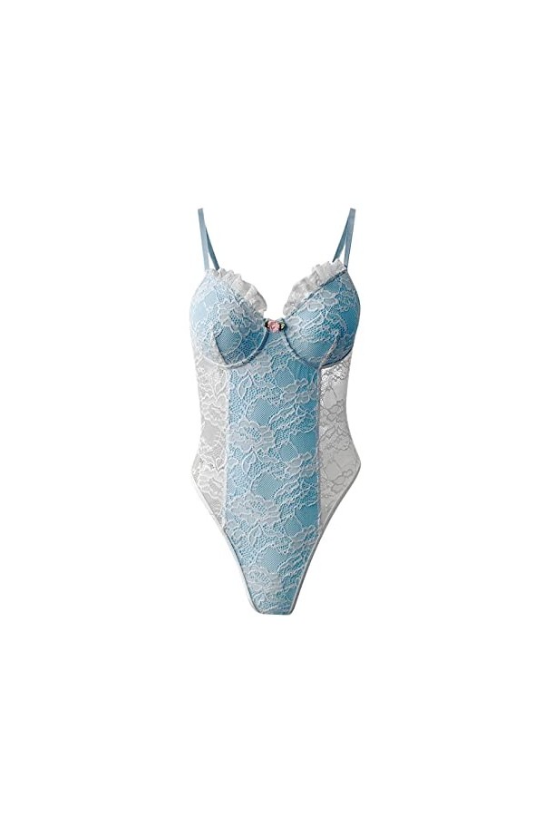 Lingerie Femme Sexy Ensemble Homme Sexy Hot y*2*k Nouvelle Dentelle Fleur Couture Bois Oreille Bord lumière Sexy été Onesie L