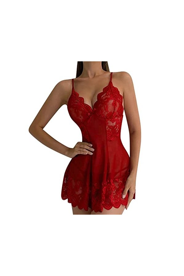 Nuisettes Sexy Femme See Through Erothique Ensemble Erotisme Coquine Mini Robe Slutty Hot Nuit Valentin Body Nuisette Sexy Fo