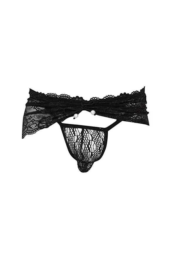Lingerie Homme Sexy Hot Mens Lace Sexy Lingerie Lace Mens Goût sous-Vêtements Costume Deux Pièces Kimono Japon Black, One Si