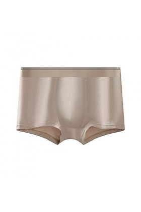 FGUUTYM Sous-vêtements noirs pour homme - Confortable - Rayé - Taille élastique - Sous-vêtements pour homme, beige, M