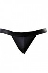 UOWEG Strings Jockstrap sous-vêtements en Cuir Chaud G-String Sexy Hommes Troncs intimes Body Gainant Noir Black, M 
