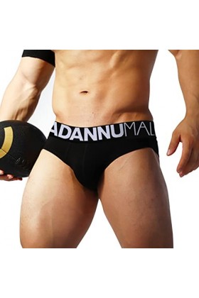 Culotte pour homme en coton, poches convexes, sexy et confortable, couleur unie, culotte courte avec taille basse double tail