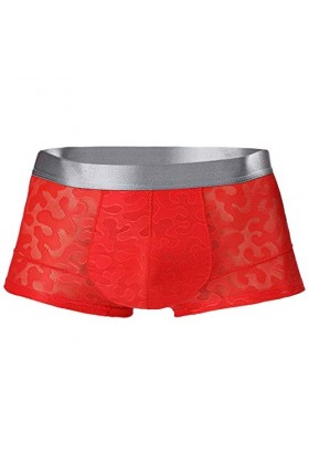 LANSKIRT Calecon Homme Confortable Slik Ice Briefs Boxer Pattern langle Plat Sexy des Hommes sous-vêtements pour Hommes Stri