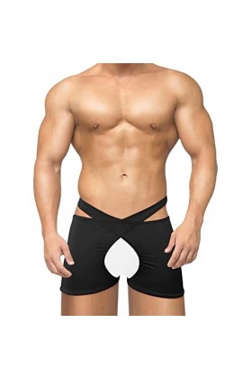 wjiNFDFG Lingerie Homme Sexy Hot pour Hommes Taille Basse Plat Sexy Voir à Travers Le Pantalon dangle en Dentelle Pantalon à