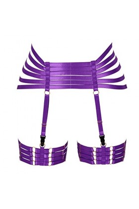 PETMHS Jarretelles de jambe pour femme - Ceinture réglable - Jambes - Cuisse - Bas jarretelles Punk Goth - Ceinture réglable 