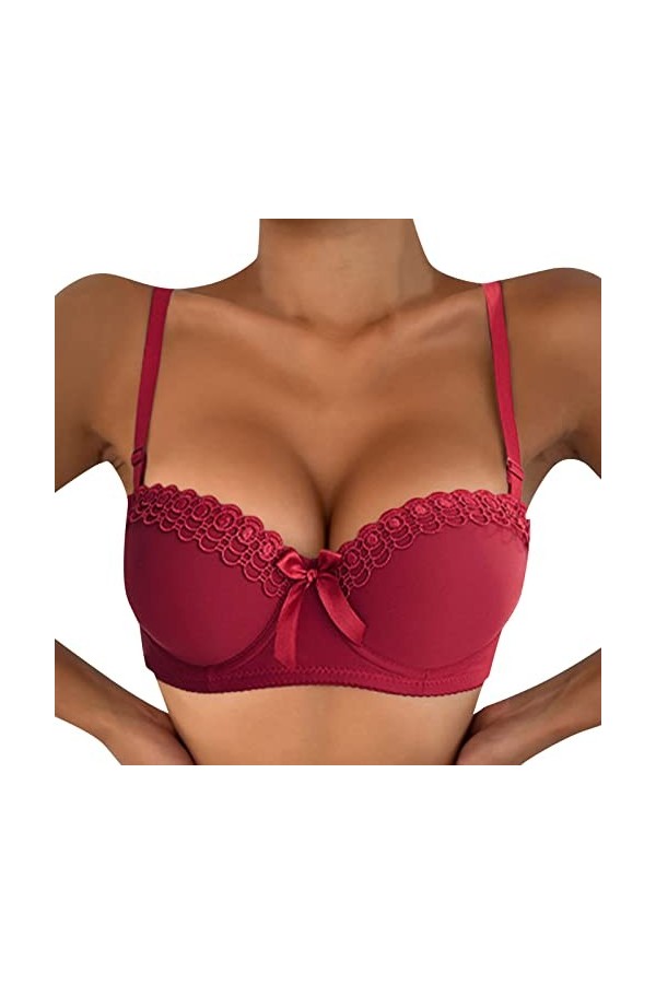 Lingerie Femme Sexy Ensemble Homme Sexy Hot y*2*k Soutiens-Gorge Amovibles en Dentelle Sexy pour Femmes sous-vêtements Sexy S