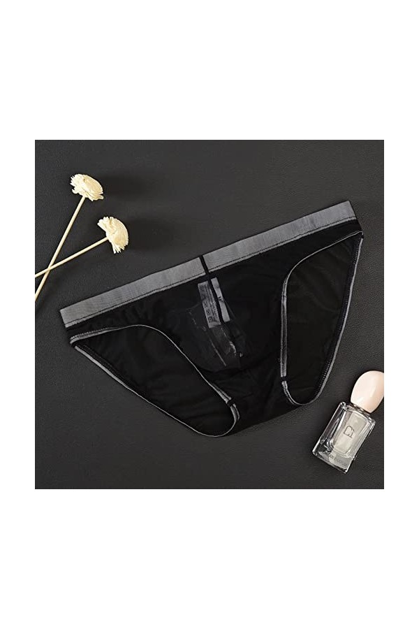 Générique String Homme Sexy Hot Dentelle Slips Boxer String Transparent pour Homme en Maille Fine sous-vêtement Sexy Amusant 