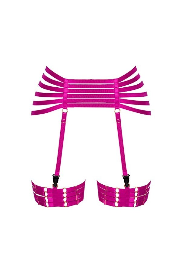 PETMHS Jarretelles de jambe pour femme - Ceinture réglable - Jambes - Cuisse - Bas jarretelles Punk Goth - Ceinture réglable 