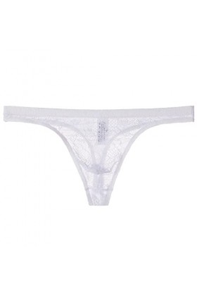 Générique String Homme Sexy Hot Dentelle Slips Boxer Mens Lace Transparent String Thin Sexy Underwear Seductive T Pants Mesh 