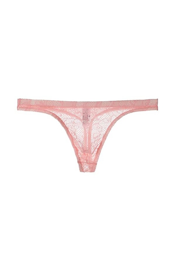 Générique String Homme Sexy Hot Dentelle Slips Boxer Mens Lace Transparent String Thin Sexy Underwear Seductive T Pants Mesh 