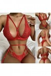 sous-Vetements Femme Sexy Lingerie Sexy Ensemble 2 Pièce Ensemble Soutien Gorge et String Erotique Vêtements De Nuit Dentelle