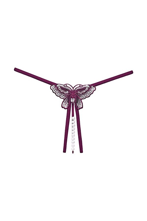 KEIZHUONIQIU Tanga-Strings Tangas pour Femme Ouvert Slip Confortables Crochet Dentelle pour Femmculottes Creux Out Léopard so