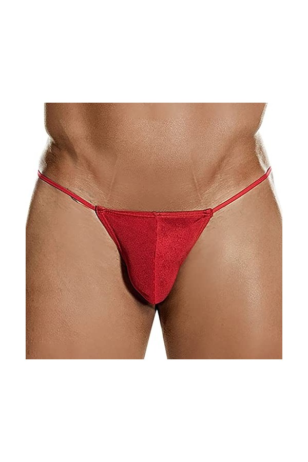 Sous-vêtement sexy pour homme - Taille basse - Plusieurs couleurs - Triangle - Pour homme, rouge, taille unique
