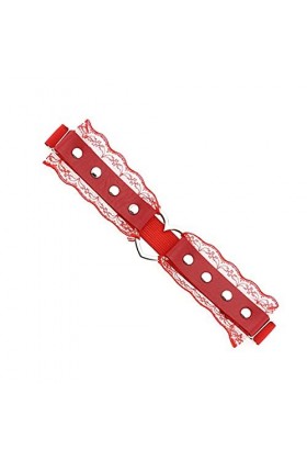 Lot de 2 porte-jarretelles réglables en dentelle en forme de cœur pour femme