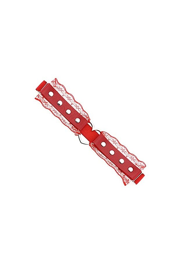 Lot de 2 porte-jarretelles réglables en dentelle en forme de cœur pour femme