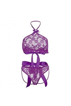 sous-Vetements Femme Sexy Ensemble Soutien Gorge et String Dentelle Vêtements De Nuit Erotique Lingerie Sexy Ensemble 2 Pièce