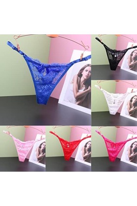 G-String Tangas Feminins Erothique Slip Respirant en Dentelle Culotte Stretch Élastique Lingerie de Coton Shorty