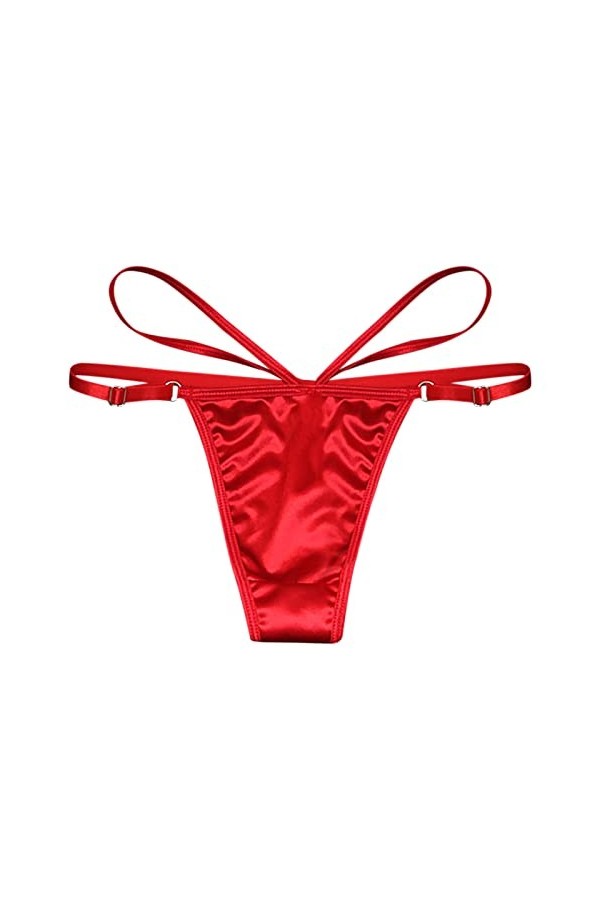 UOWEG Femmes Brodé Papillon Creux Sexy Taille Basse Culotte Open Cut Pearl Massage String Lingerie Sous-vêtements Sexy, RD1, 