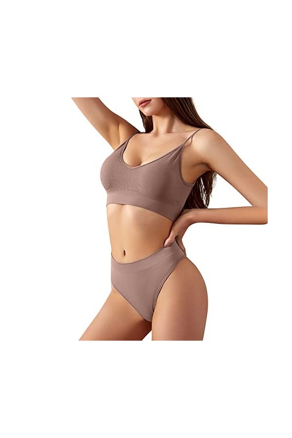 Lingerie Sexy Ensemble Femme Sexy Ensemble Soutien Gorge et String Erotique sous-Vetements Dentelle Vêtements De Nuit 2 Pièce