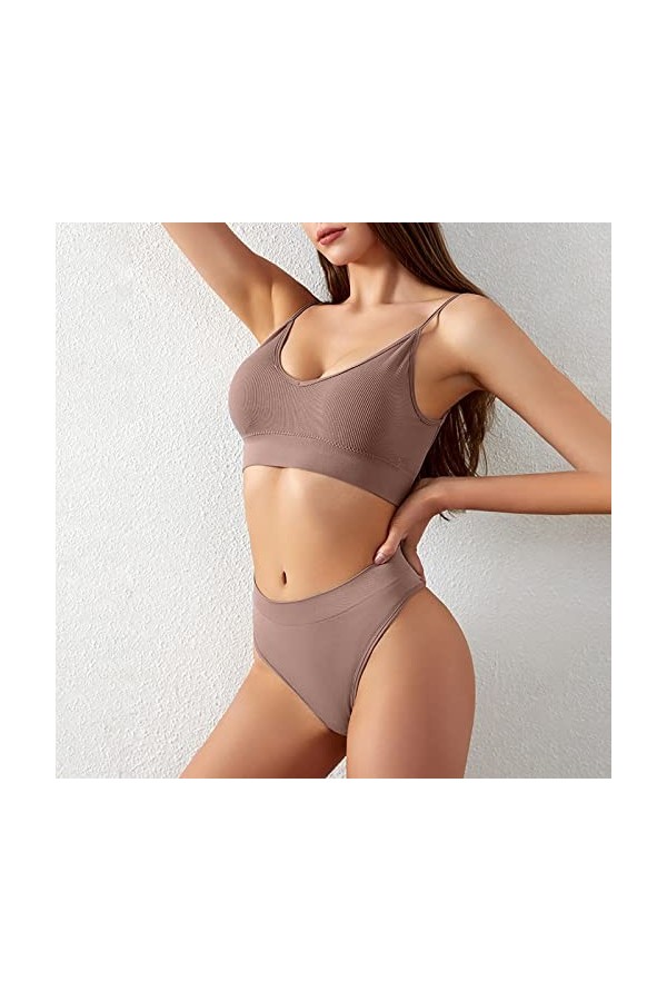 Lingerie Sexy Ensemble Femme Sexy Ensemble Soutien Gorge et String Erotique sous-Vetements Dentelle Vêtements De Nuit 2 Pièce