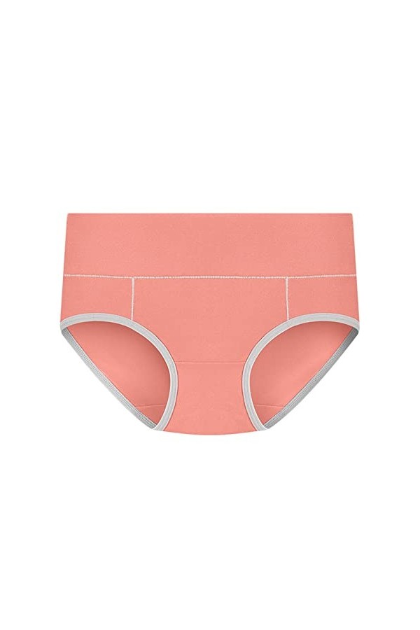 Culottes pour Femme Taille Haute Pantalons Triangle Couleur Unie Shorts en Pur Coton et Soie Slips Stretch Tanga avec Contrôl
