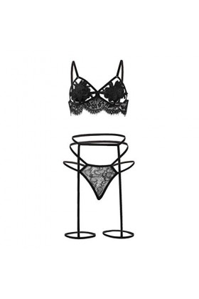 sous-Vetements Femme 2 Pièce Ensemble Soutien Gorge et String Dentelle Vêtements De Nuit Sexy Lingerie Sexy Ensemble Erotique