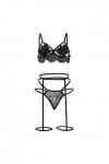 sous-Vetements Femme 2 Pièce Ensemble Soutien Gorge et String Dentelle Vêtements De Nuit Sexy Lingerie Sexy Ensemble Erotique