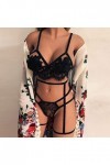 sous-Vetements Femme 2 Pièce Ensemble Soutien Gorge et String Dentelle Vêtements De Nuit Sexy Lingerie Sexy Ensemble Erotique