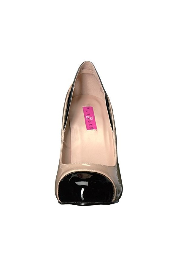 Pleaser Pink Label EVE-07 Blk-Cream Pat UK 12 EU 45 