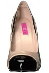Pleaser Pink Label EVE-07 Blk-Cream Pat UK 12 EU 45 