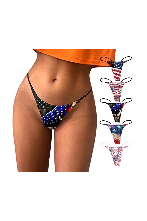 String Tangas pour Femmes en Sexy Slip Respirants Dentelle Patchwork Culotte Creux Out Couleur Uni sous-Vetements de Coton Cr