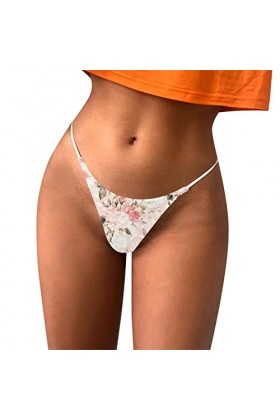 Tanga-Strings Tangas de Femme Erothique Slips Simple Crochet Dentelle pour Femmculottes Stretch Couleur Uni sous-Vêtements en