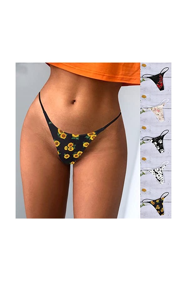 Tanga-Strings Tangas de Femme Erothique Slips Simple Crochet Dentelle pour Femmculottes Stretch Couleur Uni sous-Vêtements en