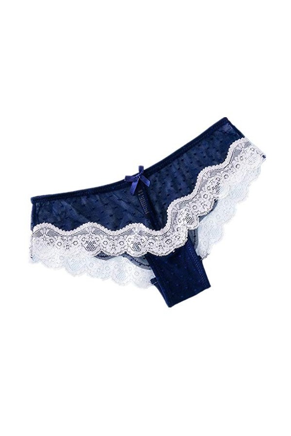 Cubinest Culotte sexy en coton pour femme - Culotte confortable - String confortable - En dentelle - Stretch - Tanga push-up 