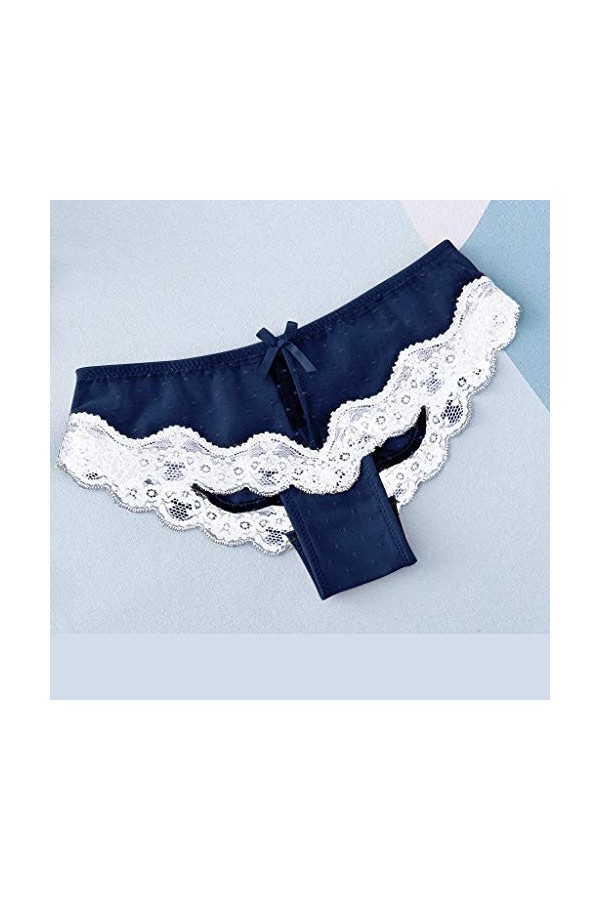 Cubinest Culotte sexy en coton pour femme - Culotte confortable - String confortable - En dentelle - Stretch - Tanga push-up 