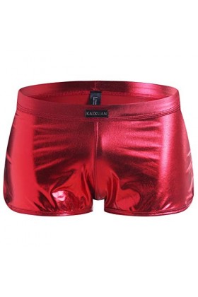 Sous-vêtements Combinaison Homme Imitation Vernis Sexy Sous-vêtements Pantalons Sous-vêtements pour Hommes Sous-vêtements pou