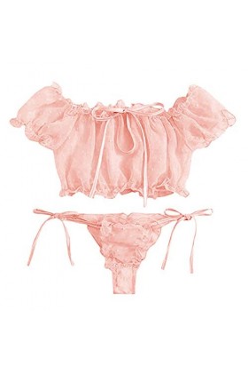 Lingerie Femme Sexy Ensemble Homme Sexy Hot y21k Lingerie Bowknot Off-Shouder Femmes Pyjama Sleepwear Mignon Broderie Set Den