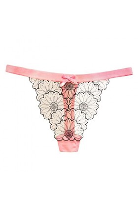 Culottes Dentelle Respirant pour Femmes Tanga String Ouvert Hot Jolie Dentelle Florale String Femme Sexy Chic Culotte Dentell