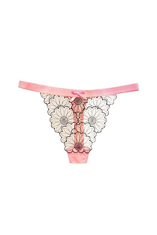 Culottes Dentelle Respirant pour Femmes Tanga String Ouvert Hot Jolie Dentelle Florale String Femme Sexy Chic Culotte Dentell