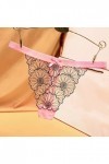 Culottes Dentelle Respirant pour Femmes Tanga String Ouvert Hot Jolie Dentelle Florale String Femme Sexy Chic Culotte Dentell
