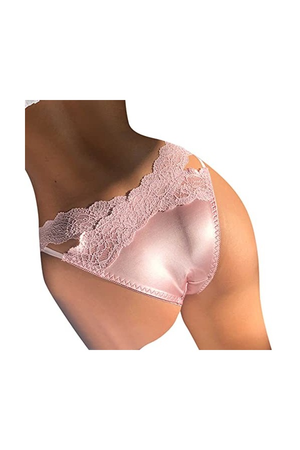 PANPANY Culottes pour Femme Culotte Sexy sans Couture String Multipack Tanga Slips Multicolore Soutien-Gorge Dentelle Femme C
