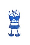 BBOHSS Femme Harnais de Corps Soutien-Gorge Punk Porte-Jarretelles élastique réglable Danse Gothique Carnaval Accessoires de 
