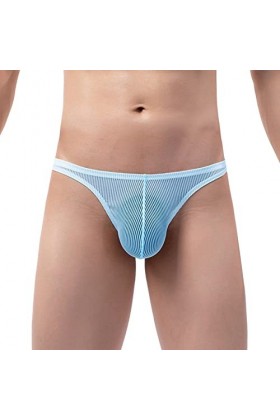 Générique Hommes Sexy Solide Couleur Respirant Taille Basse Tricoté Dentelle String String Briefs Costume Homme Sexy Hot 032