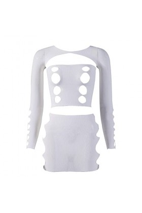 CUTeFiorino Collants sexy en résille phosphorescents et brillants - Vert sexy - Pour femme, Blanc., taille unique