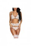 Lingerie Sexy Ensemble Femme Dentelle Ensemble Soutien Gorge et String Erotique sous-Vetements 2 Pièce Vêtements De Nuit Sexy