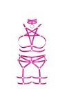 PETMHS Femmes Plus Size Body Harness BHS Porte-jarretelles Lingerie Punk Corset Poitrine Corps Vaisselle Creux Liens Bustiers