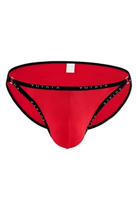 Hommes Mode Taille Basse Sexy Confortable Respirant Sous-Vêtements Hommes Sous-Vêtements Trunks, rouge, S
